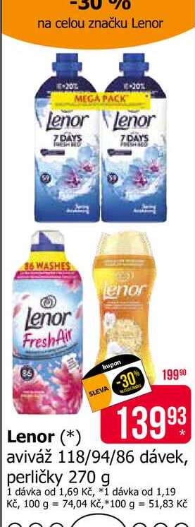 Lenor Unstoppables Vonné Perličky 270g, vybrané druhy