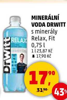 MINERÁLNÍ VODA DRWITT s minerály, 0,75 l 