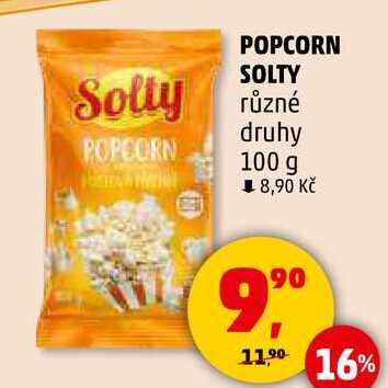 POPCORN SOLTY různé druhy, 100 g