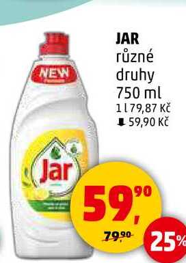JAR různé druhy, 750 ml 