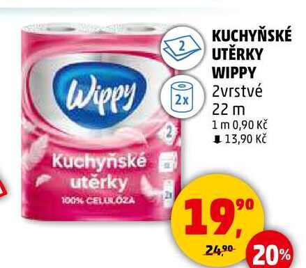 KUCHYŇSKÉ UTĚRKY WIPPY 2 vrstvé, 22 m 