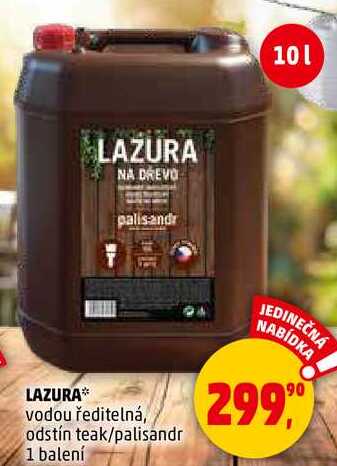 LAZURA vodou ředitelná, odstín teak/palisandr, 1 balení  