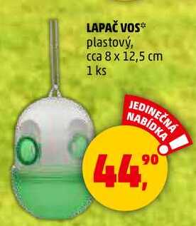 LAPAČ VOS plastový, cca 8 x 12,5 cm, 1 ks  