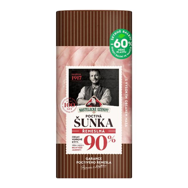 Kostelecké Uzeniny Poctivá řemeslná šunka