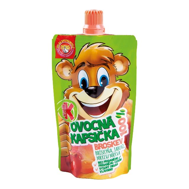 Kubík Ovocná kapsička broskev a jablko