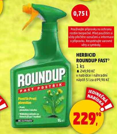 HERBICID ROUNDUP FAST, 1 ks   