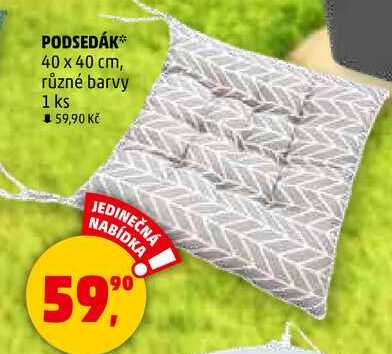 PODSEDÁK 40 x 40 cm, různé barvy, 1 ks  
