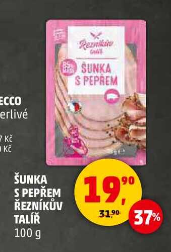 ŠUNKA S PEPŘEM ŘEZNÍKŮV TALÍŘ, 100 g  