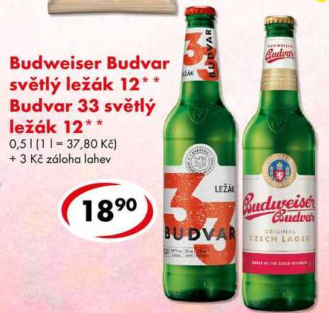 Budweiser Budvar 3, 0,5 l