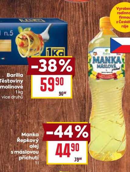 Manka Řepkový olej s máslovou příchutí 1l