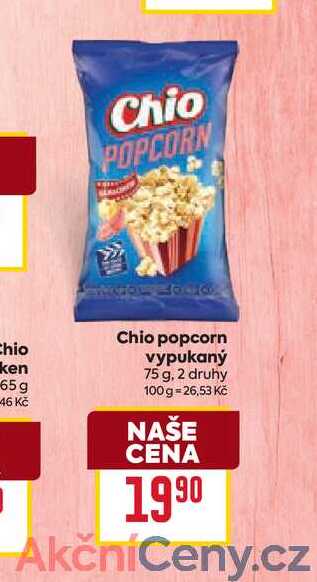 Chio popcorn vypukaný 75 g