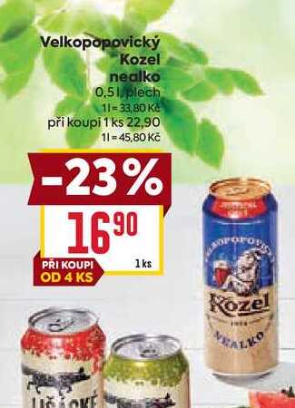 Velkopopovický Kozel nealko 0,51 plech