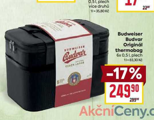 Budweiser Budvar Originál thermobag 6x 0,51, plech