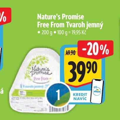  Nature's Promise Free From Tvaroh jemný 200 g  