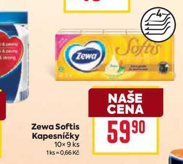 Zewa Softis Kapesníčky 10x 9 ks