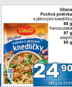Vitana Poctivá polévka s játrovými knedlíčky 88 g 