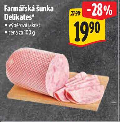 Farmářská šunka Delikates 100 g