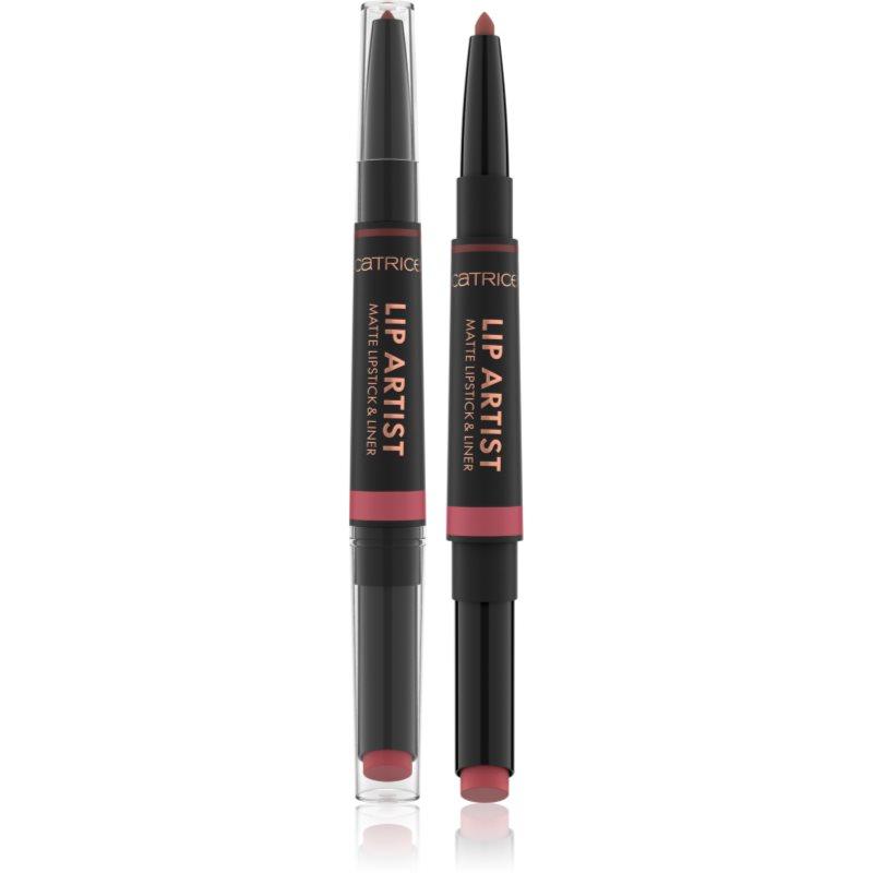 Catrice Lip Artist Matte Lipstick & Liner rtěnka + tužka na rty s matným efektem odstín 020 Never Apart 1.74 g