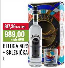 BELUGA 40% + SKLENIČKA 1l