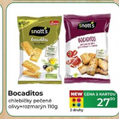 Bocaditos chlebíčky pečené olivy+rozmarýn 110g 