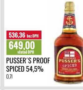 PUSSER'S PROOF SPICED 54,5% 0,7l