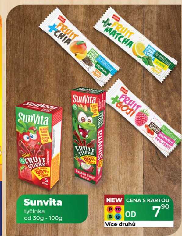 Sunvita tyčinka od 30g - 100g  v akci
