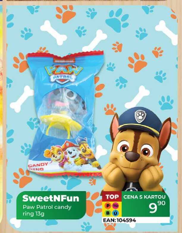SweetNFun Paw Patrol candy ring 13g 