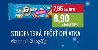 STUDENTSKÁ PEČEŤ OPLATKA 30,5g-31g 