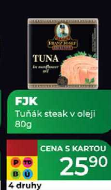 FJK Tuňák steak v oleji P 80g 