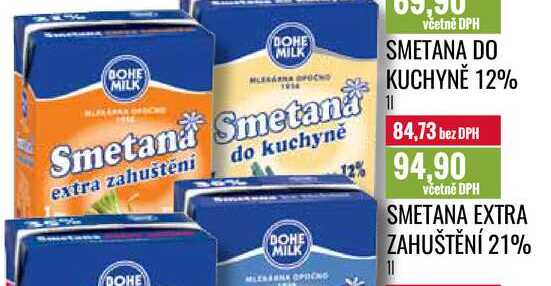 SMETANA EXTRA ZAHUŠTĚNÍ 21% 1l