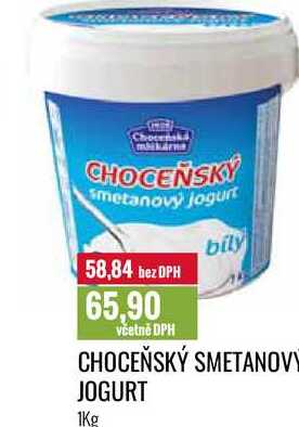 CHOCEŇSKÝ SMETANOVY JOGURT 1Kg 