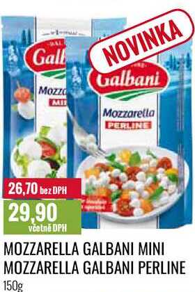 MOZZARELLA GALBANI MINI, MOZZARELLA GALBANI PERLINE 150g 