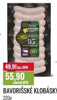 BAVORIŠSKÉ KLOBÁSKY 220g 