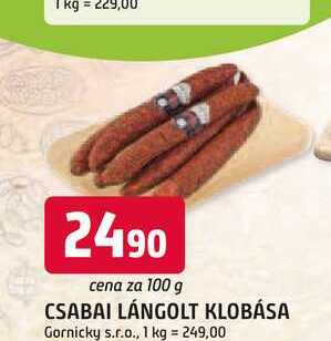 LÁNGOLT KLOBÁSA 100 g