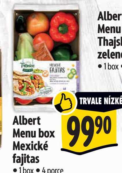    Albert Menu box Mexické fajitas 1 box 4 porce 
