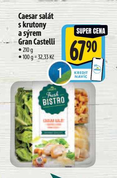 Caesar salát s krutony a sýrem Gran Castelli 210 g  