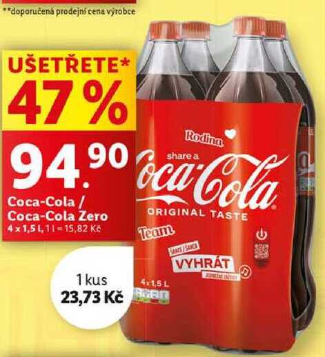 Coca-Cola/Coca-Cola Zero, 4x 1,5 l