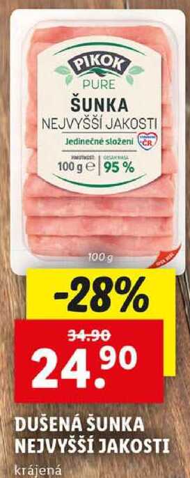 Dušená šunka nejvyšší jakosti, 100 g