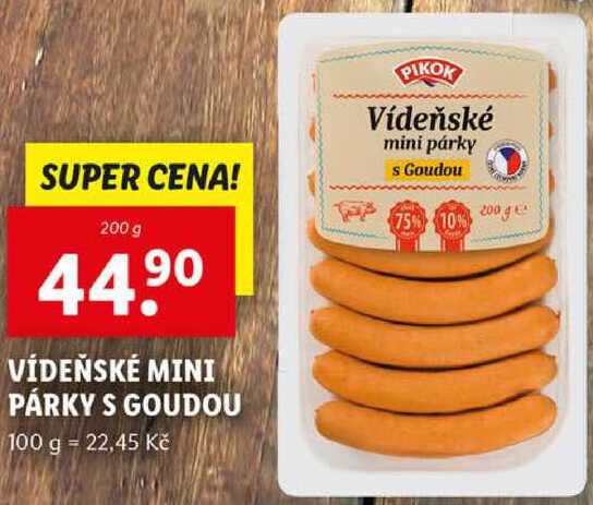 VÍDEŇSKÉ MINI PÁRKY S GOUDOU, 200 g