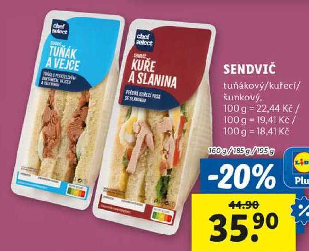 SENDVIČ, 160 g/185 g/195 g