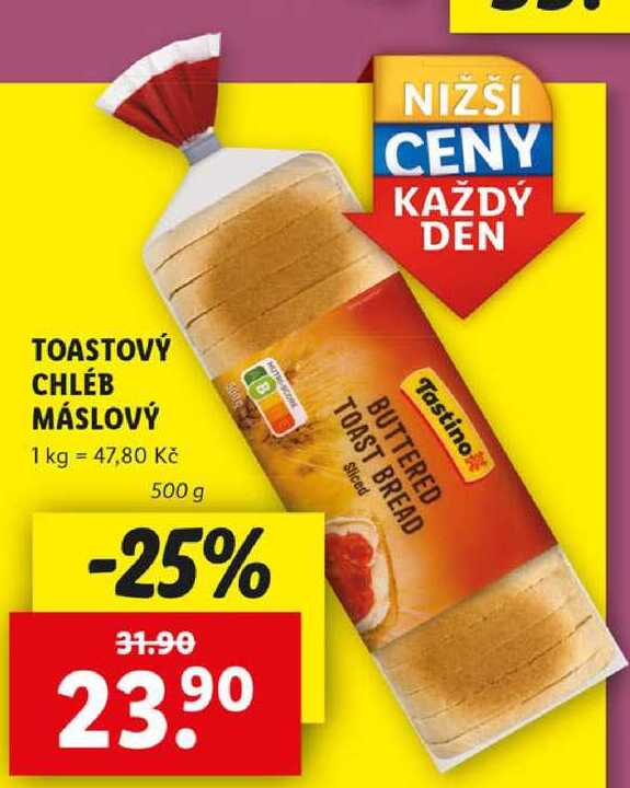 TOASTOVÝ CHLÉB MÁSLOVÝ, 500 g