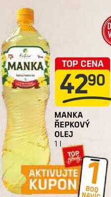 MANKA ŘEPKOVÝ OLEJ 1l
