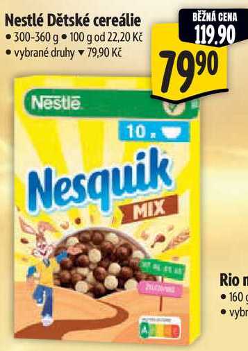 Nestlé Dětské cereálie, 300-360 g 