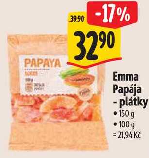 Emma Papája - plátky, 150 g 