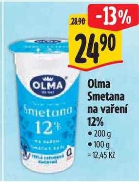 Olma Smetana na vaření 12%, 200 g 