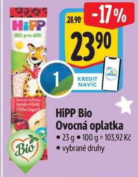 HiPP Bio Ovocná oplatka, 23 g 