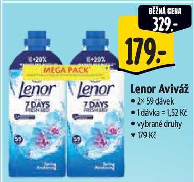 Lenor Aviváž, 2x 59 dávek 
