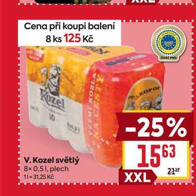 V. Kozel světlý 8x0,51, plech  