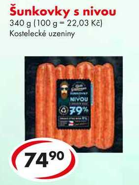 Šunkovky s nivou, 340 g