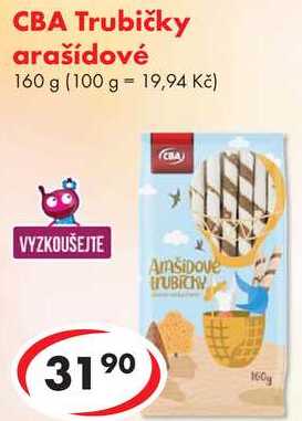 CBA Trubičky arašídové, 160 g 